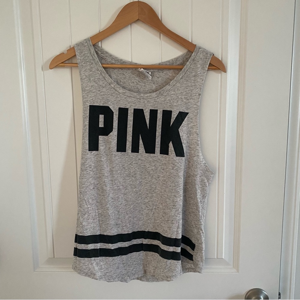PINK muscle tee style tank top